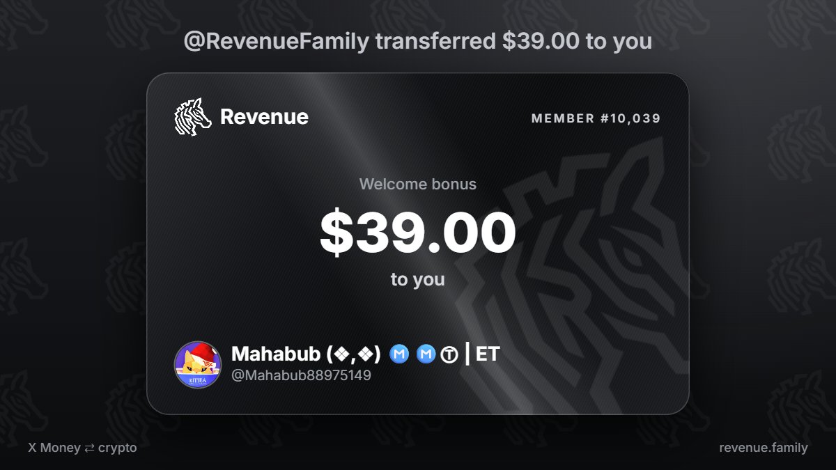 Mahabub88975149's tweet photo. @RevenueFamily $39.00 from @RevenueFamily, noted https://t.co/mWYMaHXfp0