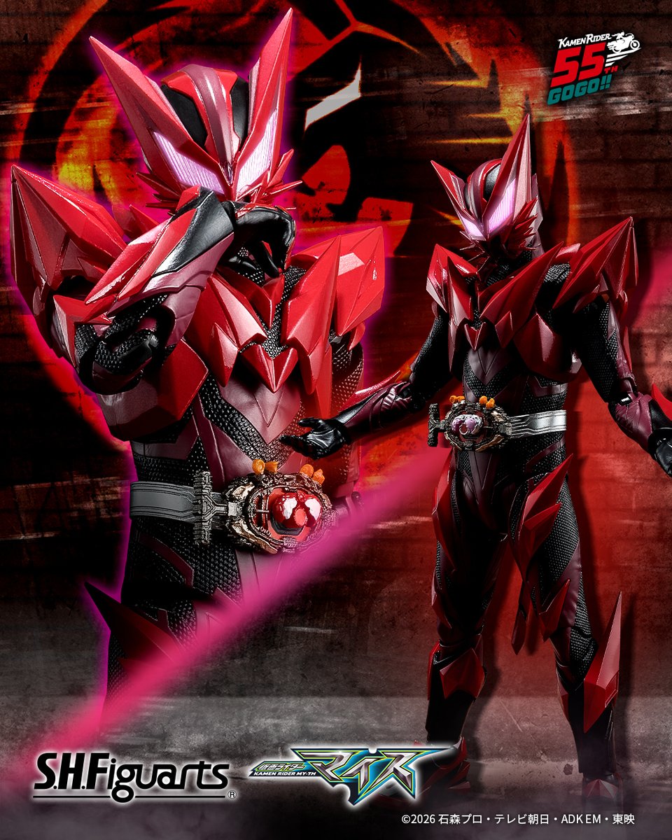 t_features's tweet photo. 【10月1日(木)16時一般予約解禁】

「S.H.Figuarts 仮面ライダーマオウ」
2027年3月発売予定
📋商品詳細→ https://t.co/4hsATEjYHF

猫をモチーフとした造形を細かく再現し、特徴的な赤のカラーリングも再現！左右各2種の交換用手首パーツや交換用ライドエグズが付属！
#t_shf #仮面ライダーマイス https://t.co/RURVHGkZzz