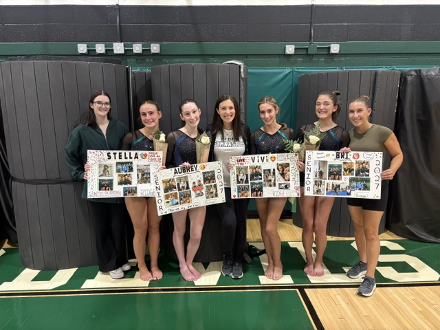 Ridgegameday's tweet photo. So proud of our Ridge HS Senior Gymnasts!  Happy to celebrate their terrific careers!  Go Ridge! https://t.co/S3BrHVlCj6