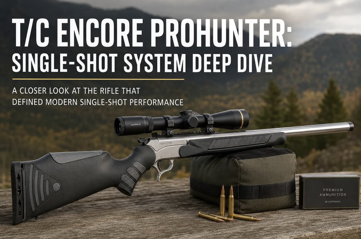 gungeniussocial's tweet photo. The T/C Encore ProHunter Is Back.
One receiver. Multiple hunting configurations. Thompson/Center’s modular single-shot platform returns with its familiar break-open design and barrel-swapping versatility.
🔗 https://t.co/SOyld6Qq15
#ThompsonCenter #EncoreProHunter #GunGenius https://t.co/GApZ2t8Yoq