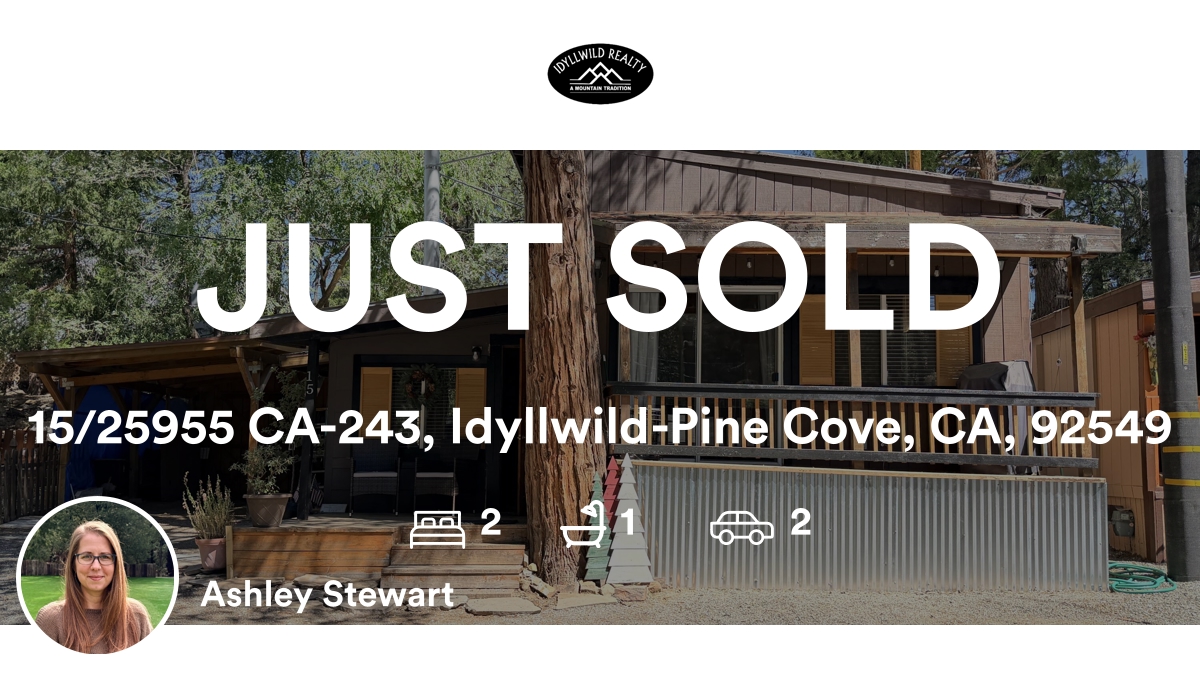 astewartidy's tweet photo. π 2 π 1 π 2
π 15/25955 CA-243, Idyllwild-Pine Cove, CA, 92549
My latest sale on RateMyAgent.
CAR 01466789
https://t.co/8lwCX1BLWH
...
#ratemyagent #realestate #Idyllwild_Realty https://t.co/8rtKXX1QHh