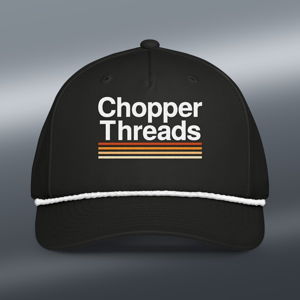 Chopper_Threads's tweet photo. Stacked Rope Cap — Black. Braided rope bill, snapback, $32. https://t.co/sbtzZO8p1H https://t.co/qSb9Tqft86