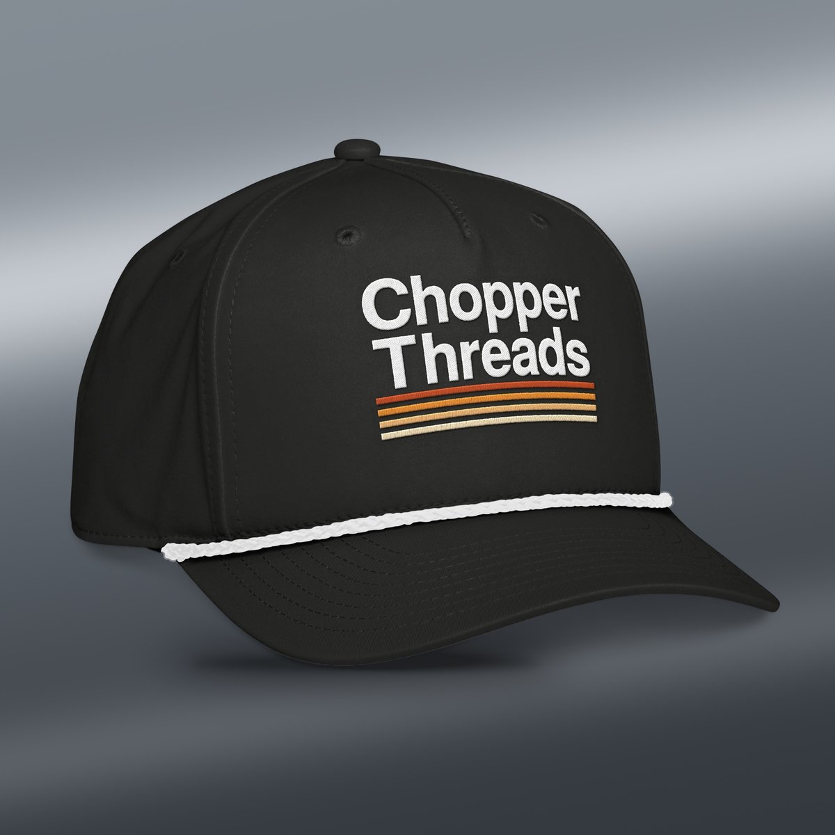 Chopper_Threads's tweet photo. Stacked Rope Cap — Black. Braided rope bill, snapback, $32. https://t.co/sbtzZO8p1H https://t.co/qSb9Tqft86