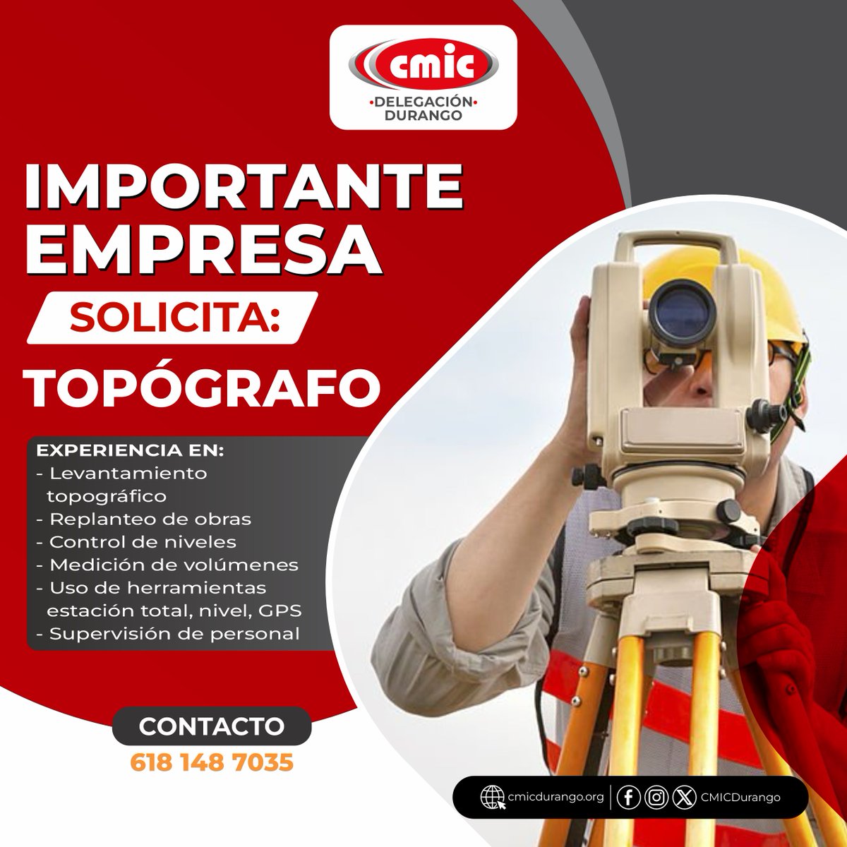 cmicdurango's tweet photo. 📢 Oportunidad laboral 💼 https://t.co/gEaewVhKyG