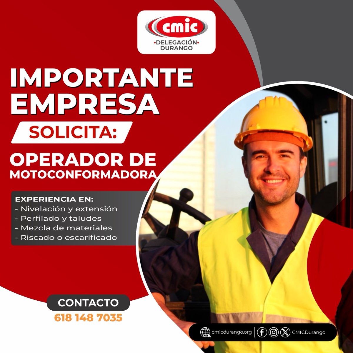 cmicdurango's tweet photo. 📢 Oportunidad laboral 💼 https://t.co/gEaewVhKyG