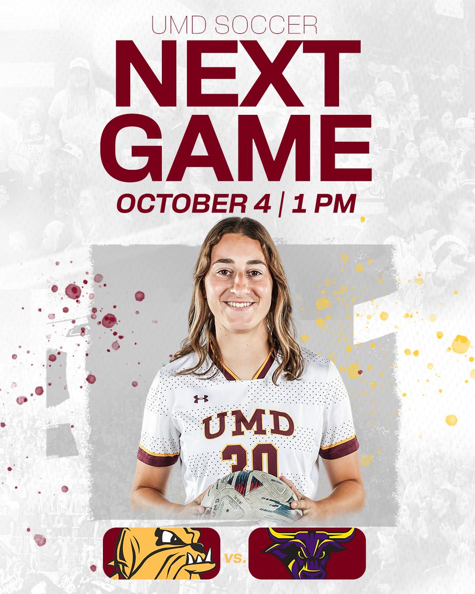 UMDSoccer's tweet photo. Couple of big games for us back at Malosky Stadium this weekend! 

Can't wait to see you there.

#BulldogCountry https://t.co/fYGbnlU27g