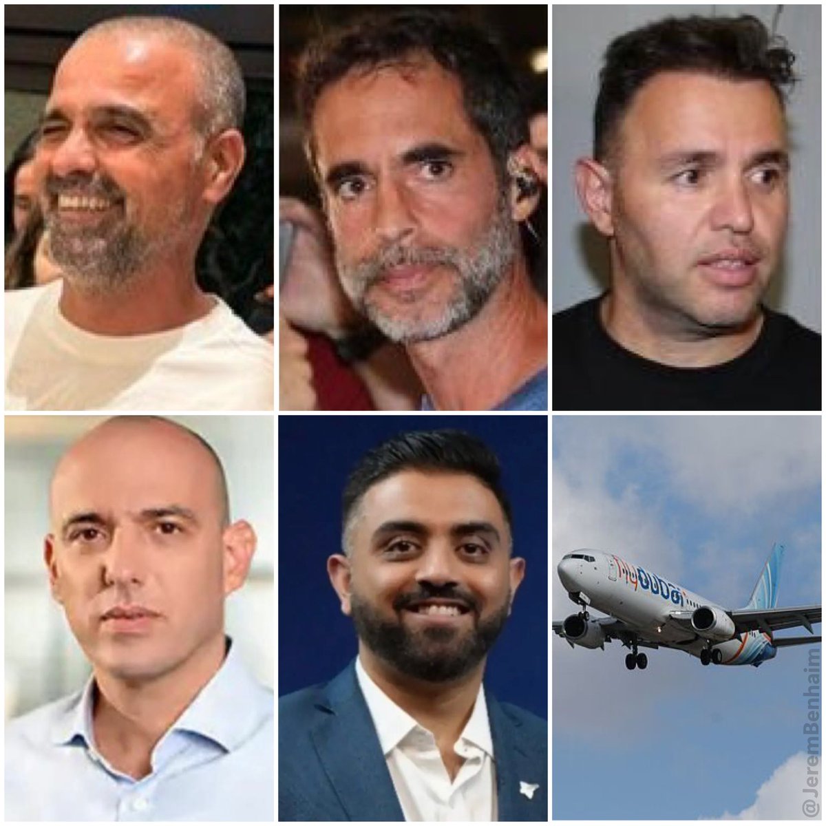 JeremBenhaim's tweet photo. Yaniv Hayoun, Assaf Radjoan, Dr Shota Musaev, Zvika Manes et le capitaine Smit Machchhar.
Voilà les noms et les photos des cinq héros qui ont permis de sauver aujourd’hui la vie de tous les passagers du vol Flydubai.
Merci ❤️ https://t.co/yMgmI04gsg