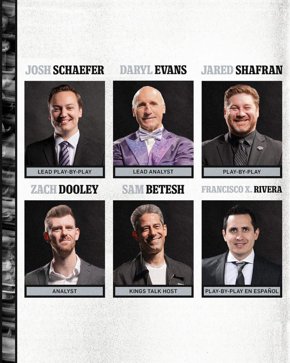 LAKings's tweet photo. INTRODUCING OUR 2026-27 RADIO BROADCAST TEAM! 🎙️ https://t.co/NVDVcv9Ivi