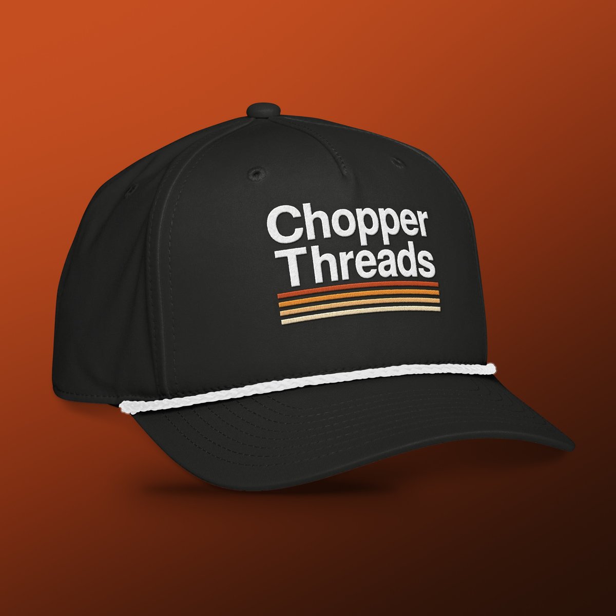 Chopper_Threads's tweet photo. Stacked Rope Cap — Black. Braided rope bill, snapback, $32. https://t.co/sbtzZO8p1H https://t.co/l9b5Oqowq6