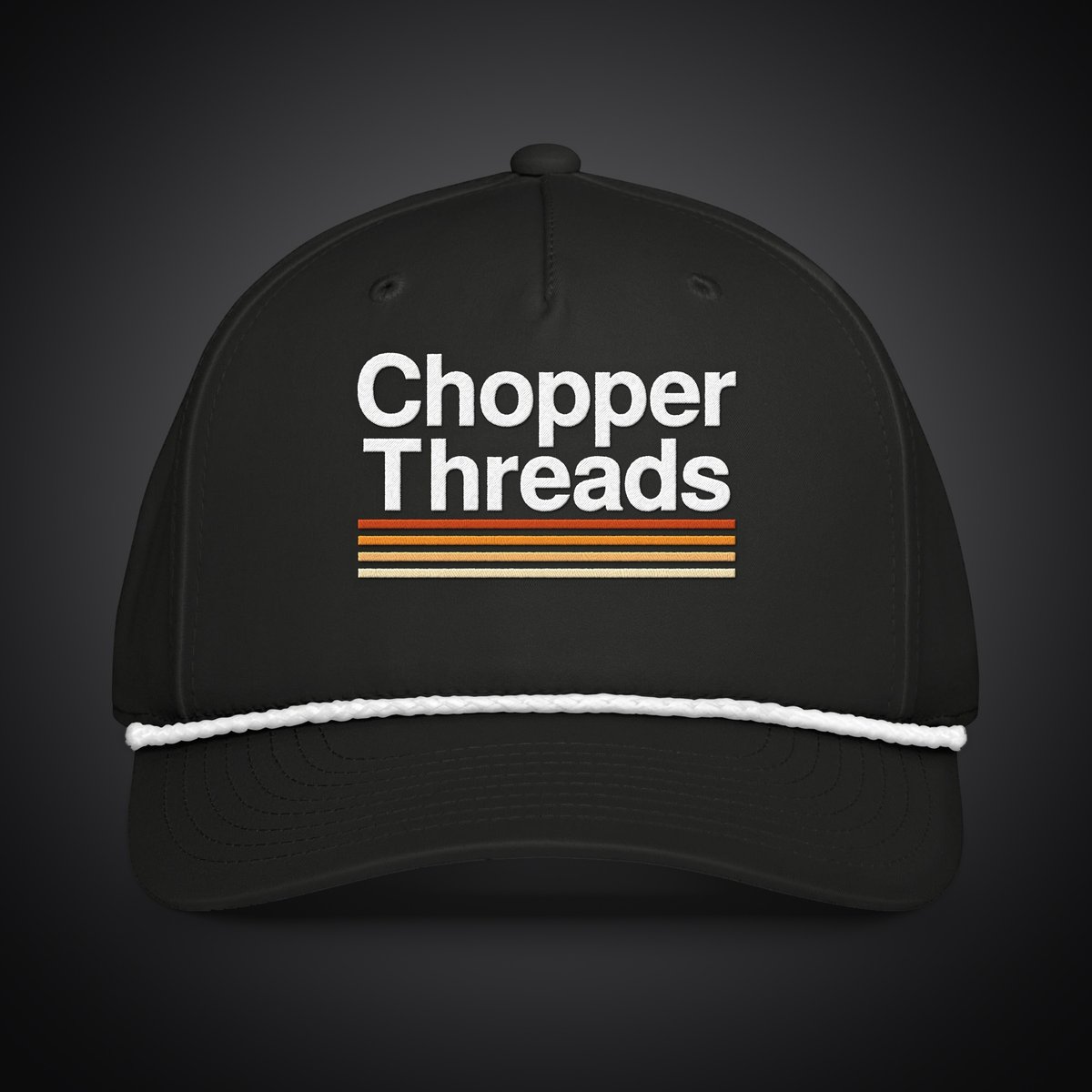 Chopper_Threads's tweet photo. Stacked Rope Cap — Black. Braided rope bill, snapback, $32. https://t.co/sbtzZO8p1H https://t.co/7bCABdXwJZ