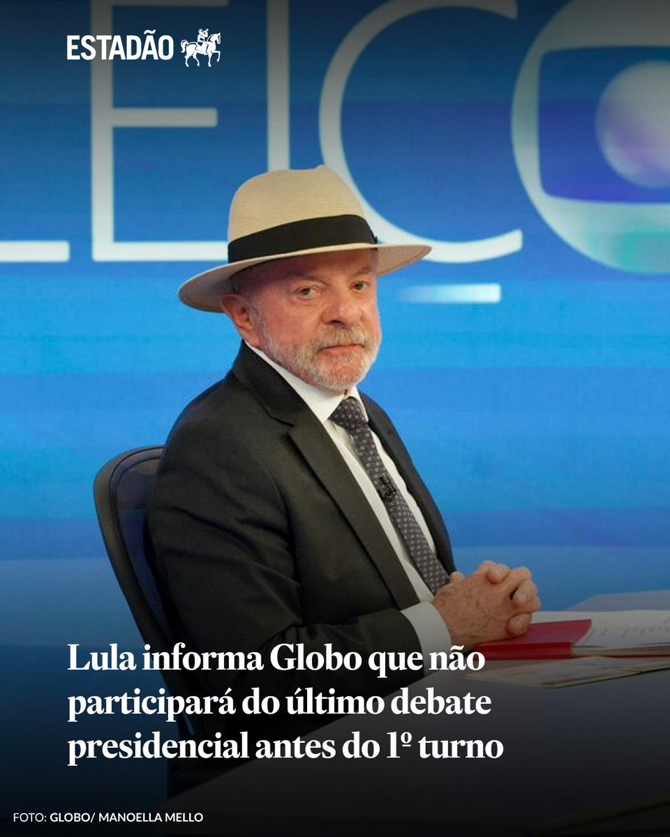 RafaelFontana's tweet photo. Agora é oficial: Lula fugiu do debate na Globo. https://t.co/P88TJvOs0z