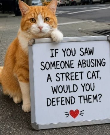 Hoorain154's tweet photo. 🐈 If you saw someone abusing a street cat 🐈 https://t.co/P9Tcz111RI