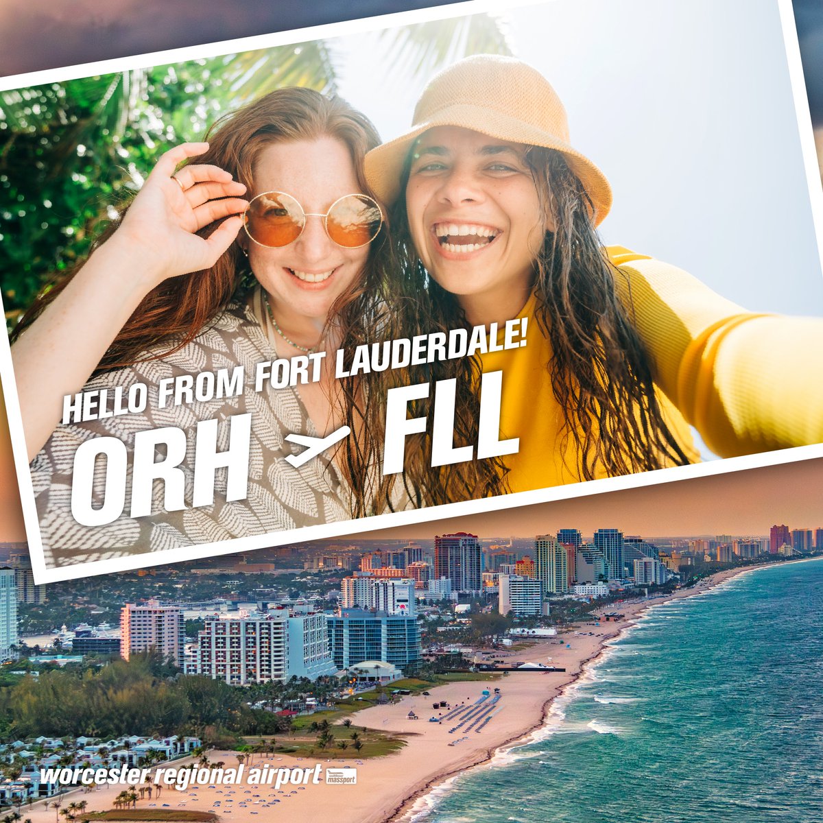 FlyWorcester's tweet photo. Make this your POV and plan your next vacation from Worcester with a nonstop flight to Fort Lauderdale. https://t.co/FBxM64Shwg