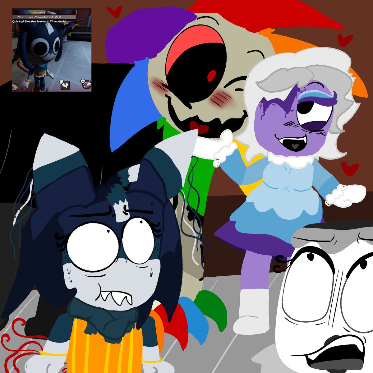 Rinoah112's tweet photo. Drew this of my friends stream (I was ginger, my bf was Teagan) and gave dandy some loving before leaving lol. #dandysworld #art #dandy #gingerthetoon #teagandw #yatta https://t.co/nCxYNJa8bG