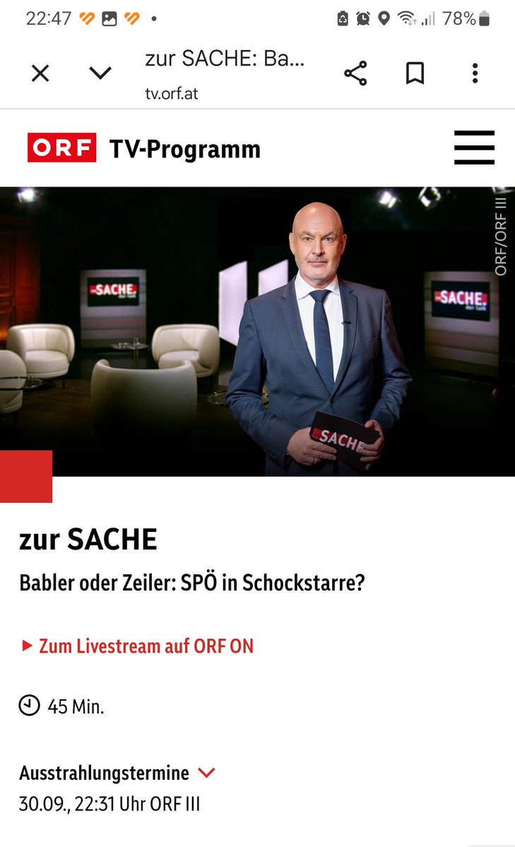 RudolfineZ's tweet photo. #zurSache ORF III 22:31 h
Teilnehmerkreis
Unpackbar!
#ZeilerNO @SPOE_at https://t.co/botAReNE5A