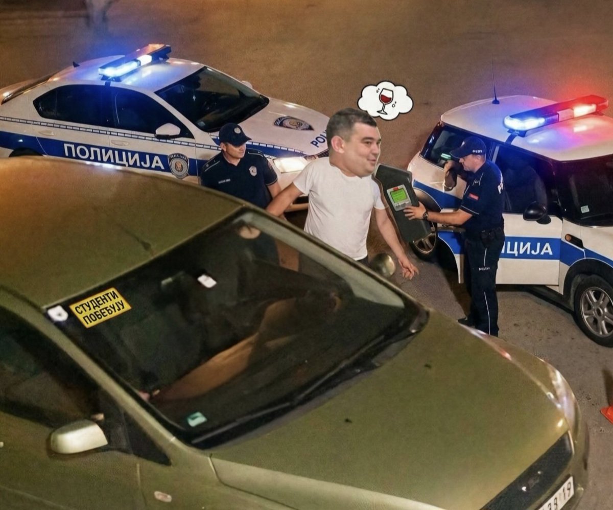 zvucnipop's tweet photo. Filip Tršić iz  Šapca blokader i studentski aktivista, perjanica Demokratske stranke, večeras je priveden nakon što je zatečen za volanom pod dejstvom alkohola.
Nobelovac je vozio auto sa 1.6 promila alkohola, nije bio vezan, znači potencijalni ubica za volanom https://t.co/ypzTBaJL05