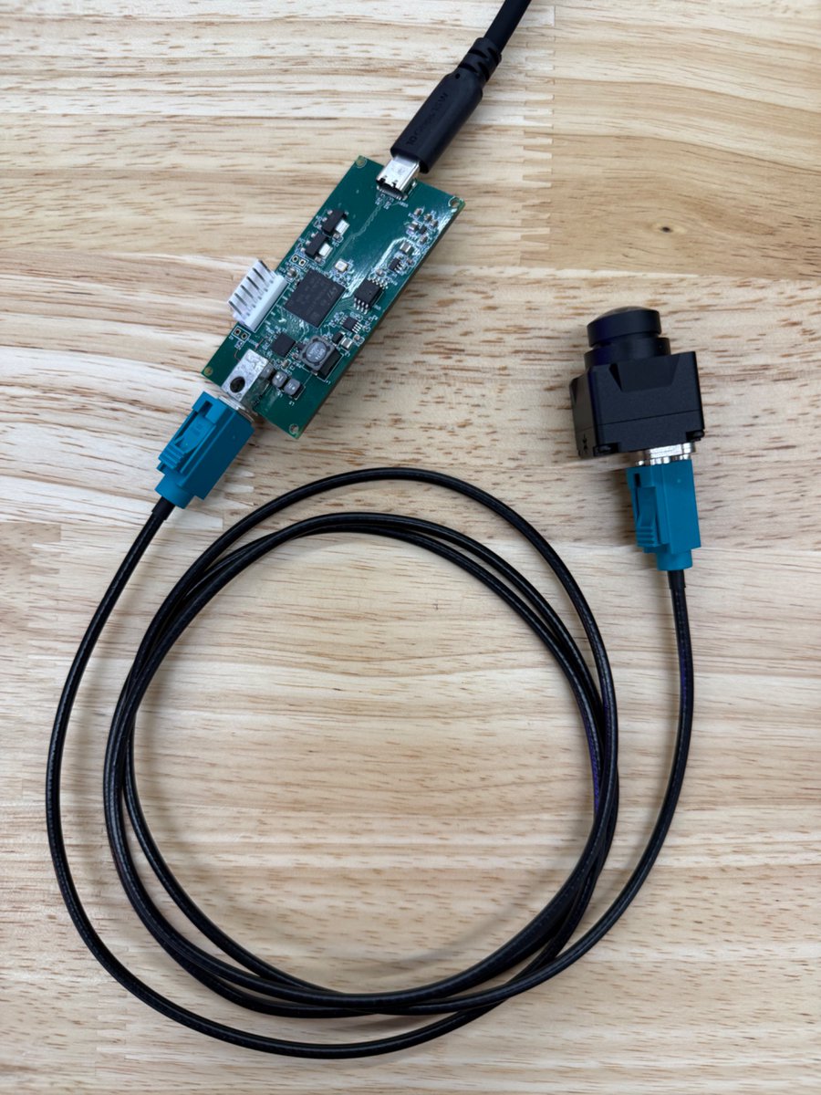 sirwart's tweet photo. I now have a simple GMSL -> USB board (with a lot of help from @OnnyxSystems and Codex). Let me know if you work in robotics and would find one useful https://t.co/f6rOp2UaWT