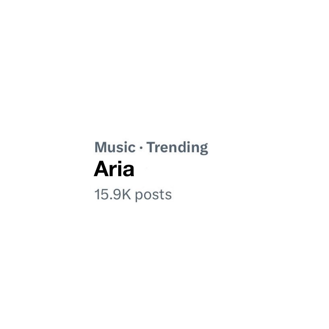 AriaAvenueHQ's tweet photo. 🚨 Aria began trending with over 16,000 tweets, within just 10 minutes of her new single announcement. https://t.co/jzGpyYgMfj