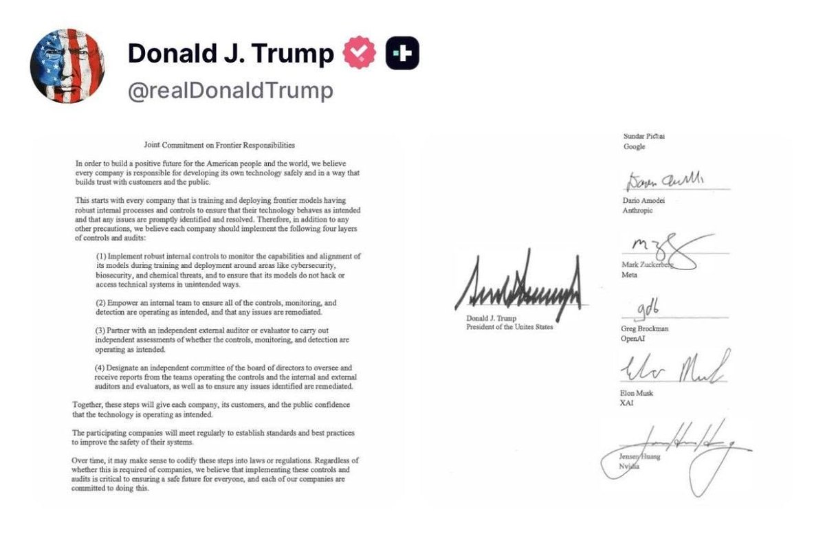 PaulGoldEagle's tweet photo. Spelling mistakes matter.

U.S. President Trump and tech giants signed a pact on cybersecurity on Tuesday, but the document contained a spelling error.

“United States” was misspelled as ✨“Unites States.”✨

Unites States = united states 

So will cybersecurity unite all the countries in the world?💝☮️✝️🩵

H/T Betteanne Camagna
