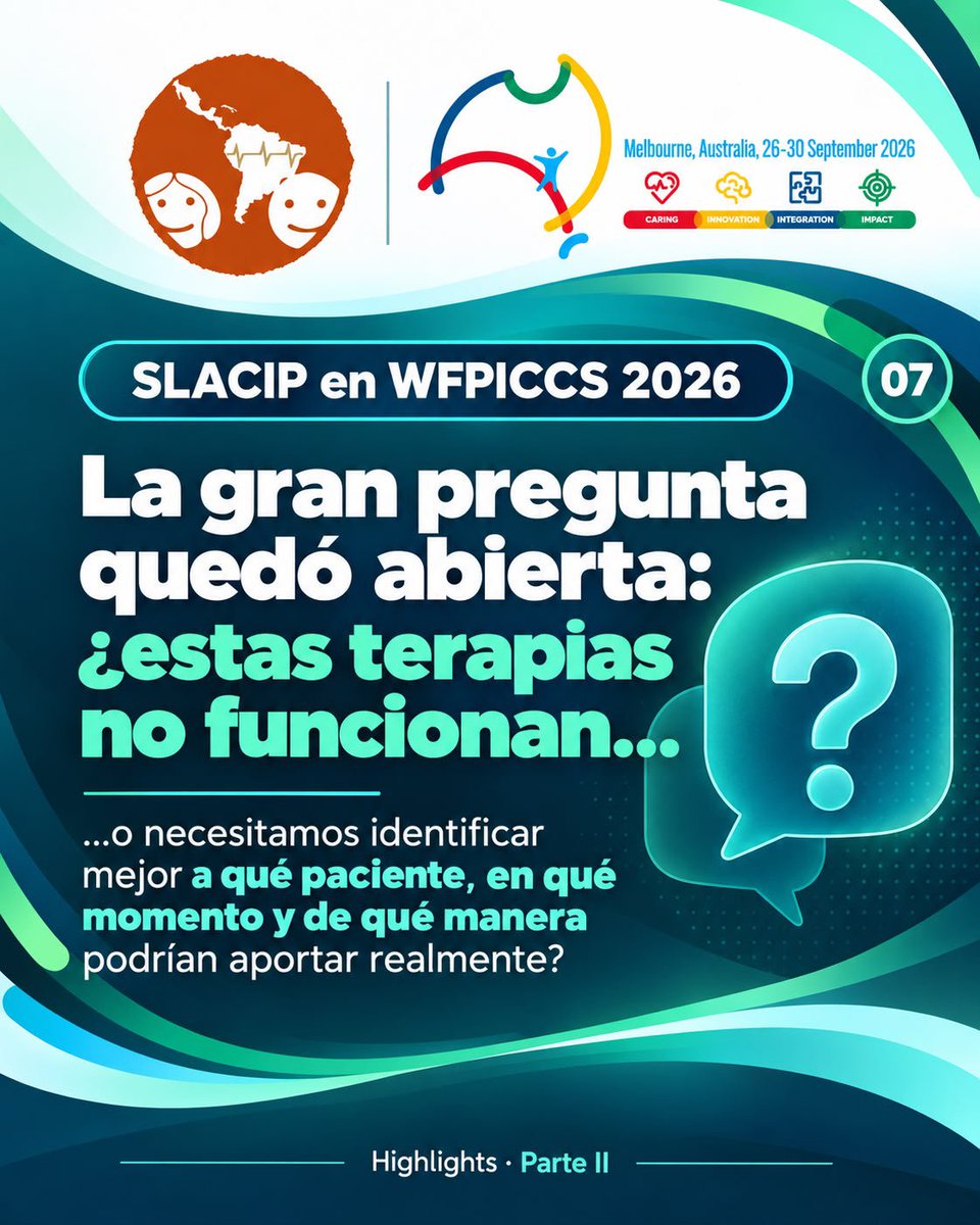 SLACIP17's tweet photo. @WFPICCS Más que respuestas definitivas, Melbourne nos deja algo esencial: incluso las prácticas más instaladas deben volver a cuestionarse cuando aparece nueva evidencia.
#WFPICCS2026 #SLACIP #PARDS #PediatricCriticalCare #PICU #CriticalCare #PROSpectTrial https://t.co/tbMRViRs2M