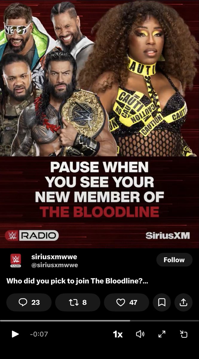 Geos49ers's tweet photo. @siriusxmwwe https://t.co/UJCZQ4RQWW