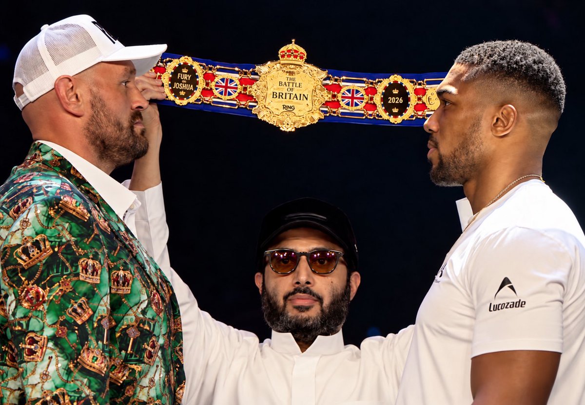 BMERingside's tweet photo. The first Tyson Fury vs Anthony Joshua press conference is officially in the books, and the long awaited rivalry finally got its first face to face moment.

After more than a decade of anticipation, Fury and AJ shared the stage for the first time to promote their December 11 heavyweight showdown. The verbal exchanges were exactly what boxing fans expected, with both fighters making their intentions clear before the first bell.

And then came the first official face off.

The countdown is officially on 😤 Fury vs Joshua is happening.

#TysonFury #AnthonyJoshua #FuryJoshua #Boxing #BMERingside
