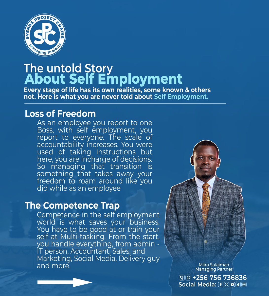ProjectChains's tweet photo. Self Employment Explained 
#ManagingProjects 
#SPCDevelopingSolutionsTogether https://t.co/MUoEc6wpol