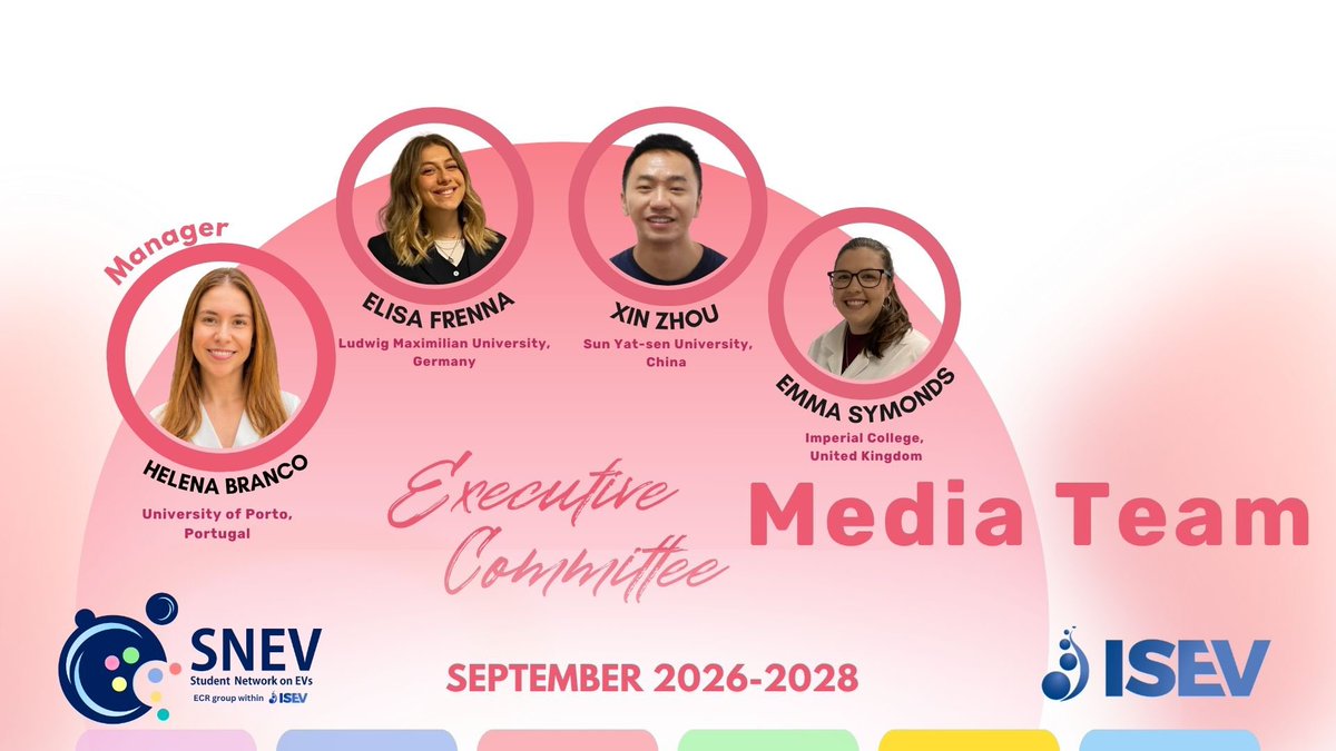SNEVresearch's tweet photo. 📱 Meet SNEV’s Media Team for the 2026–2028 term!

The creative voices helping bring our network's activities, updates, and stories to the wider EV community:

🔹 Helena Branco (Manager) 🇵🇹🇮🇹

🔹 Elisa Frenna 🇩🇪
🔹 Emma Symonds 🇬🇧
🔹 Xin Zhou 🇨🇳

🔗 https://t.co/DMVnYQwBXM. https://t.co/op7l0jrT9l
