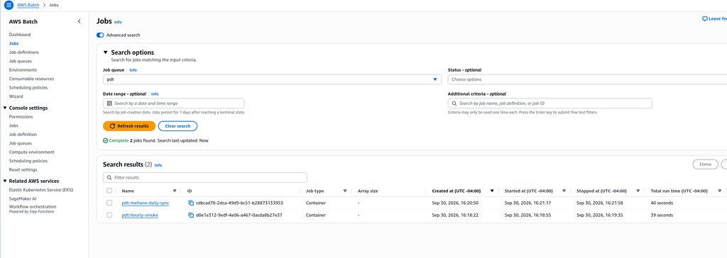 derekvisch's tweet photo. Other useful commands

pdt logs
pdt runs
pdt health

And example deployments https://t.co/2oEDgDXYvY