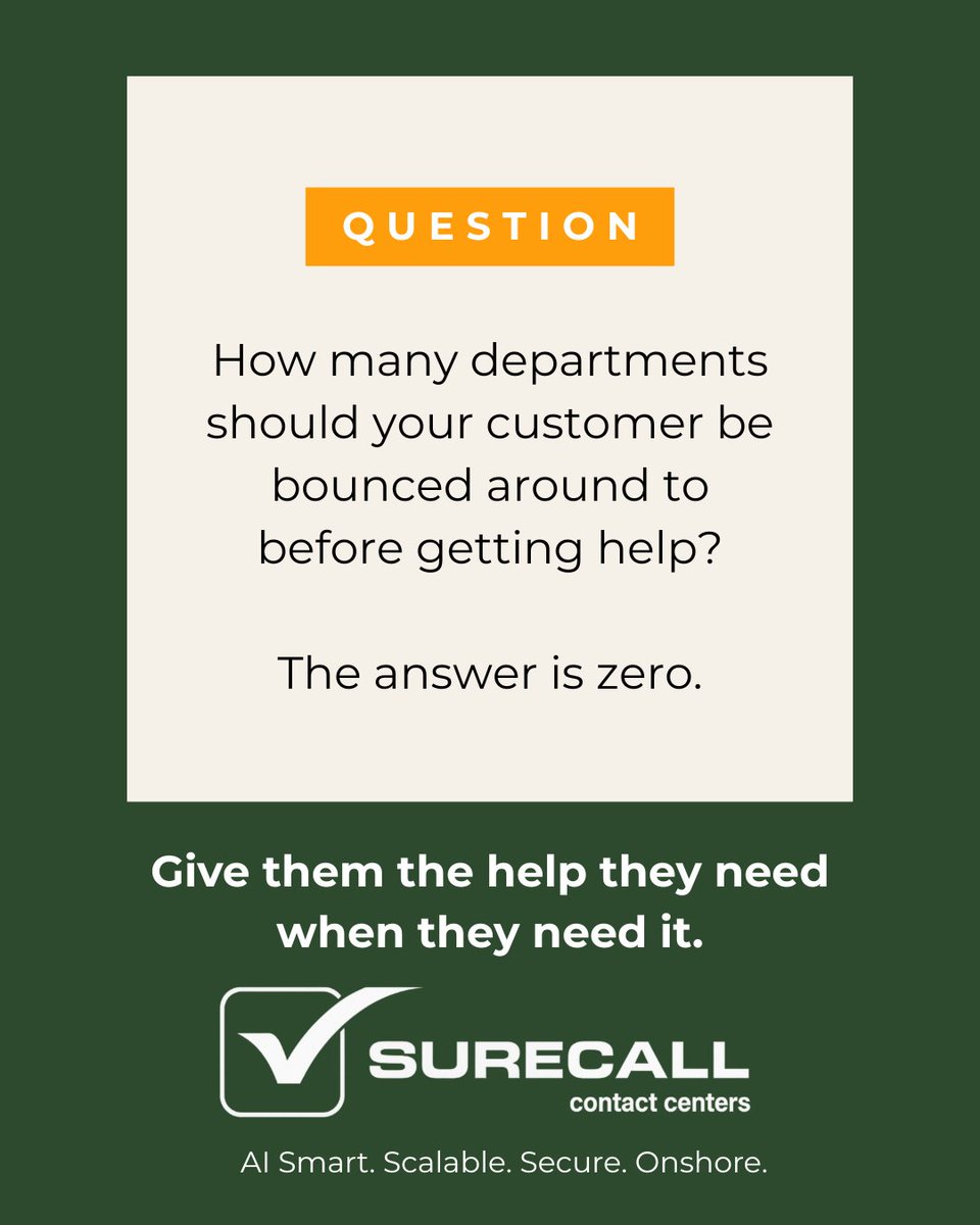 SureCallCC's tweet photo. Every handoff becomes part of your customer's experience experience. Every interaction either builds confidence or chips away at it.

Your departments may be separate. Your customer experience isn't.

#CustomerExperience #Leadership #B2B #BusinessStrategy https://t.co/j6lpPmhojn