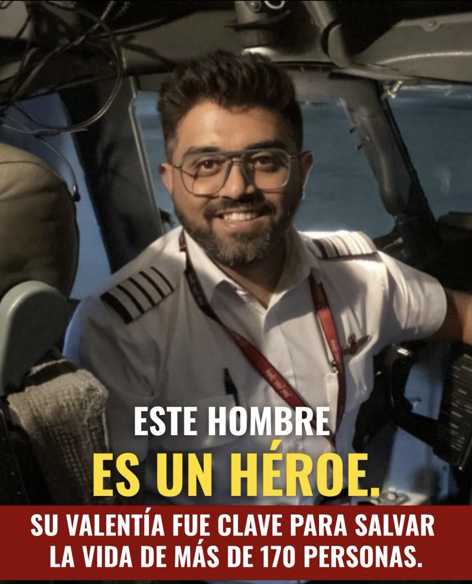 galida12's tweet photo. El capitán Smit Machchhar, el capitán indio del vuelo 1073 de flydubai, fue apuñalado por el otro piloto en el vuelo.

A pesar de estar gravemente herido, logró desbloquear la puerta de la cabina, permitiendo que los pasajeros israelíes y la tripulación emiratí intervinieran y salvaran a todos los pasajeros. 

Juntos, su extraordinaria valentía salvó 174 vidas.  

Indio. Israelí. Emiratí.  
Diferentes nacionalidades. 

Un extraordinario acto de valentía. 🇮🇳🇮🇱🇦🇪