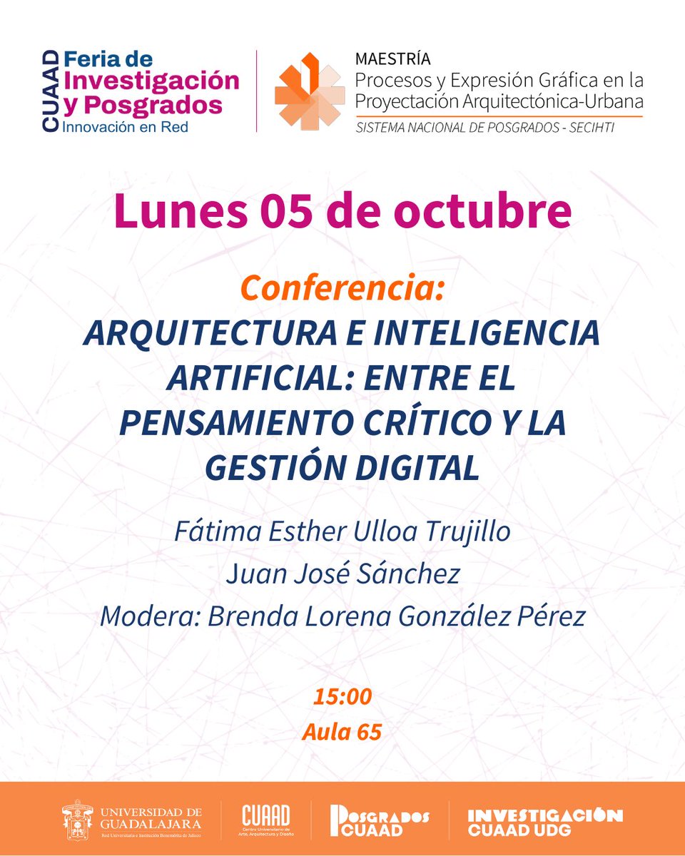 mpegpau's tweet photo. Programa de actividades y registro: https://t.co/NlpTuPvE5Z

#mpegpau #cuaad #udg #mpegpau_convocatoria_2027 #Feria_posgrados2026 https://t.co/qJkigw3Ax8