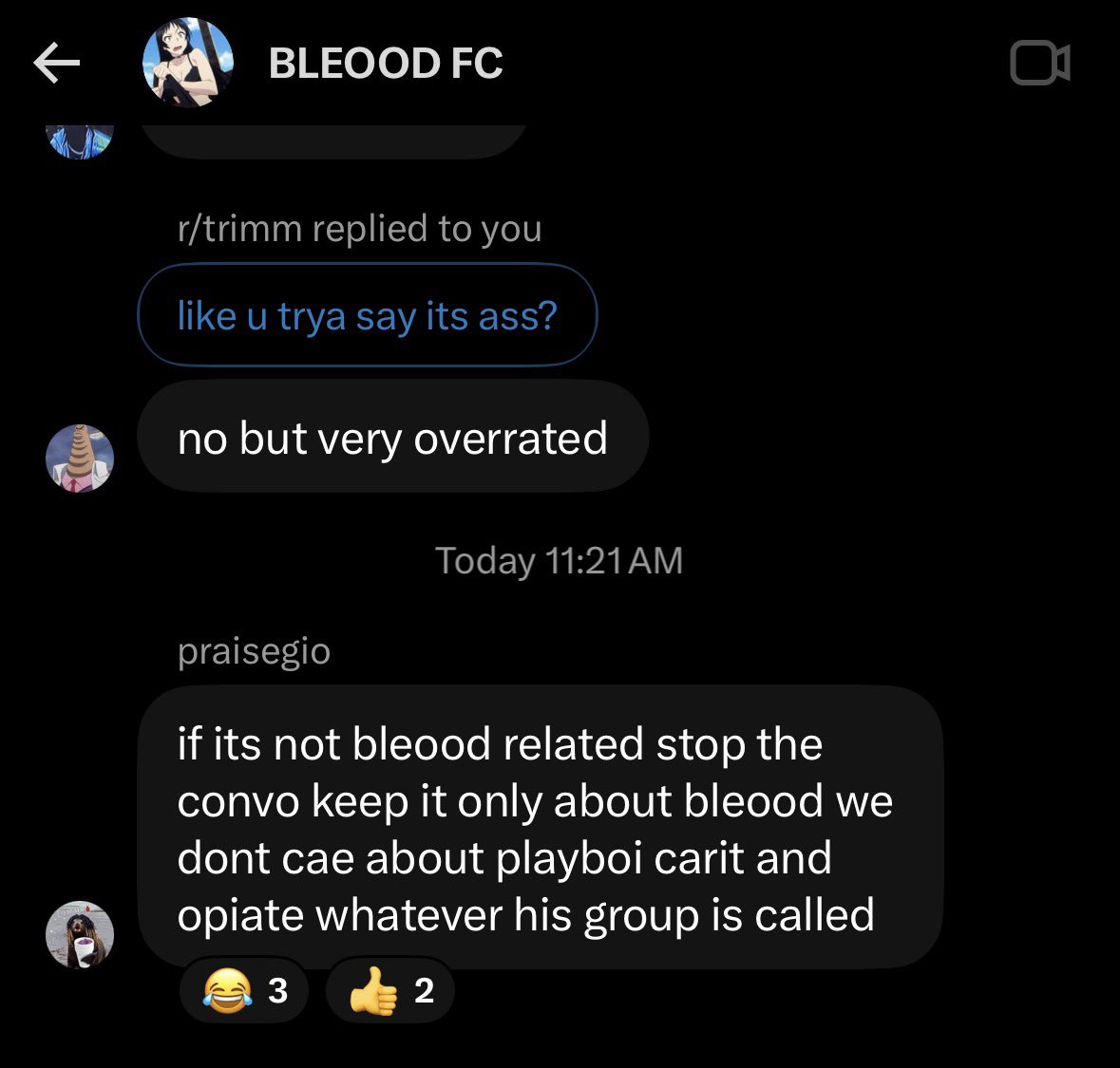 cuhslatt's tweet photo. keep chat bleood related bro https://t.co/bYwVgJSzkX