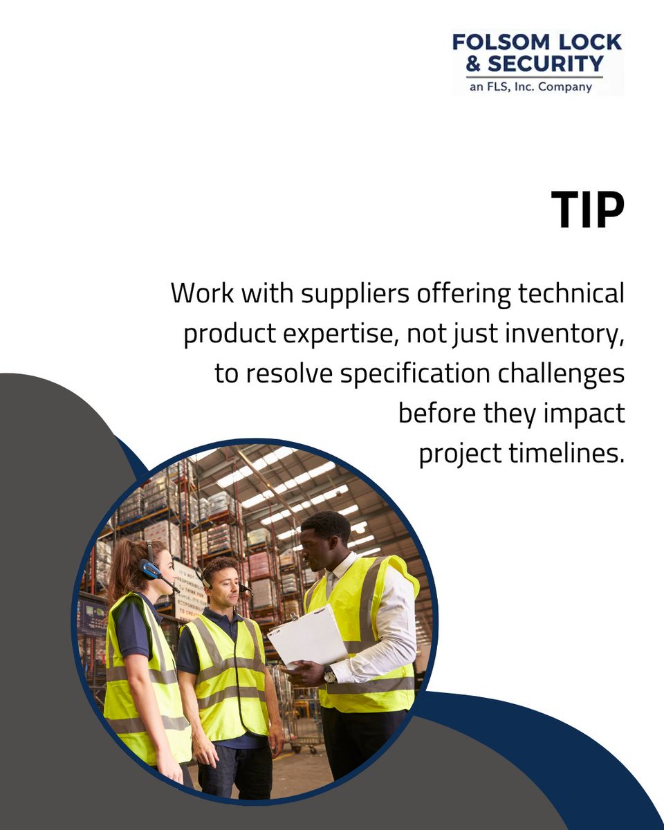FolsomLocks's tweet photo. Work with suppliers offering technical product expertise, not just inventory, to resolve specification challenges before they impact project timelines.
#BuildingProducts #ConstructionIndustry #CommercialDoors #ProjectManagement #ContractorSupport #ConstructionSolutions https://t.co/bVFsIFs4L3