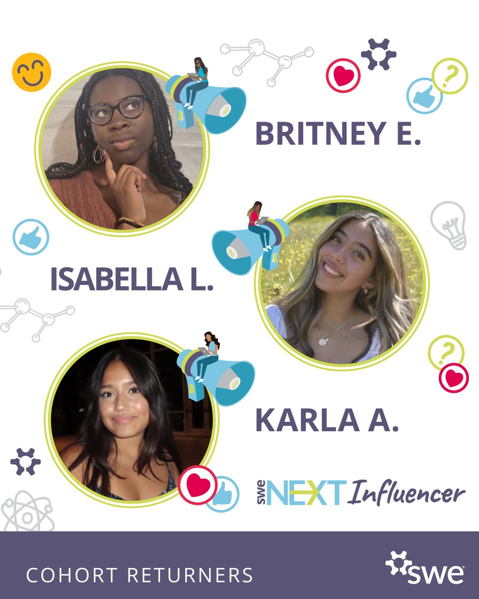 SWENext's tweet photo. They’re back! 🎉

Eight SWENext Influencers are returning for FY27 to continue sharing their voices, experiences and love of STEM with the SWENext community. 💜

We can’t wait to see what they bring to the program this year!

#SWENext #SWENextInfluencer https://t.co/Pcjl9J6pMa
