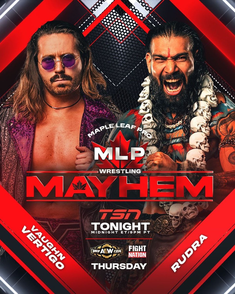 MapleLeafPW's tweet photo. Which match steals the show on the final #MLPMayhem before Northern Rising?

- All star 10 Man Tag
- @NikkiStorm08 vs @DaniLuna_pro
- Natural Classics (@TomeFilip &amp; @StevieFilip) vs Subculture (@flash_morgan &amp; @mandrewsjunior)
- Rudra (@bhupindergujj4r) vs @VaughnVertigo https://t.co/qFMVJ61SR2