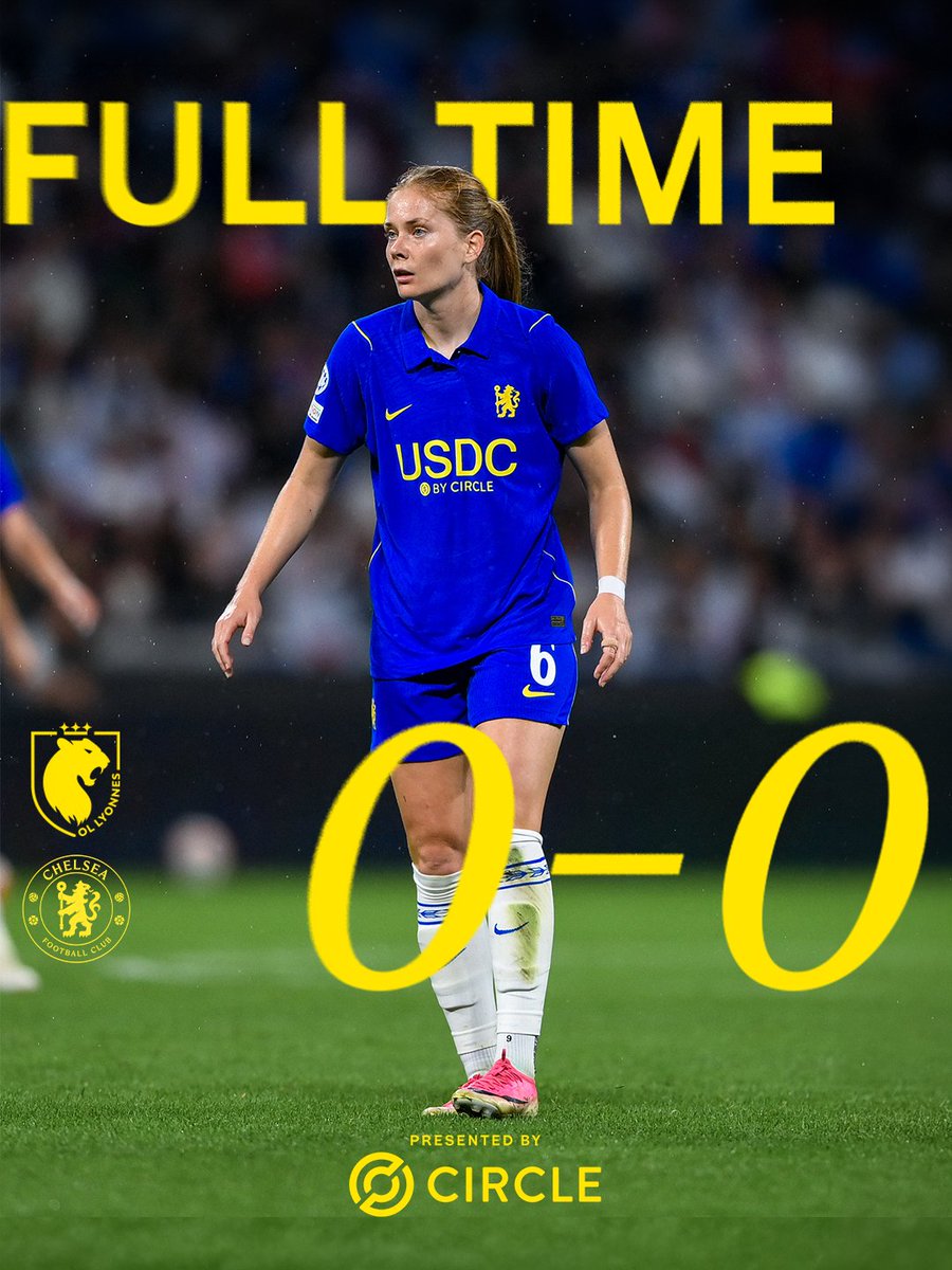 ChelseaFCW's tweet photo. All square in Lyon. 

#UWCL https://t.co/tKRsigU9kA