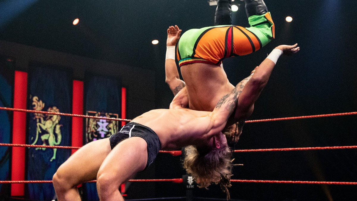 NXTUK_Legacy's tweet photo. Sept. 30, 2021:
At BT Sport Studios, Moustache Mountain (Tyler Bate & Trent Seven) defeated the Hottest Team Under the Sun (Ashton Smith & Oliver Carter) in an instant classic that featured a dust-up with both teams, Symbiosis, and Dave Mastiff & Jack Starz. #NXTUK
πΈ WWE https://t.co/90SA6Ksn0S