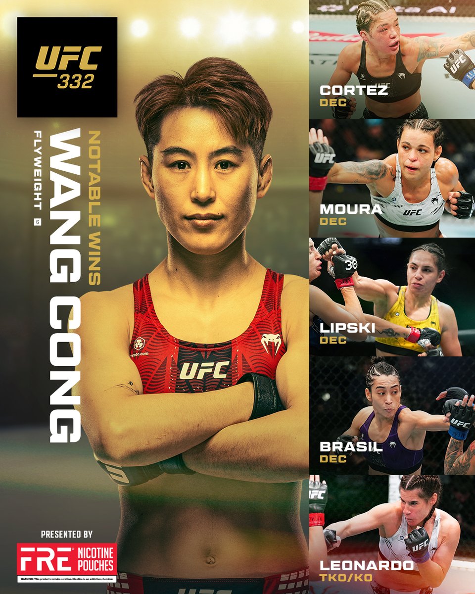 Notable Wins B2YB: @​FREPouch 

[ #UFC332 | OCT 3 | LIVE at 8pmET on @​ParamountPlus and @​CBS ] 
 [📷](https://pbs.twimg.com/media/HTfkhTDaAAAFu2d.jpg) [📷](ht