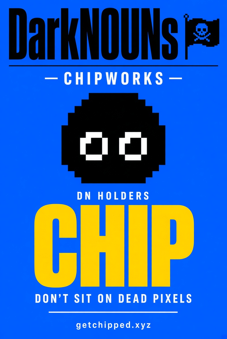 DarkKryptoKat's tweet photo. If you hold a #DarkNOUN and it’s still unchipped, you’re sitting on dead pixels. Chip it. 2× weight. Daily rounds. Weekly claim. The machine pays the ones who flip the switch. The rest watch.🏴 https://t.co/Y1hj17JeAB