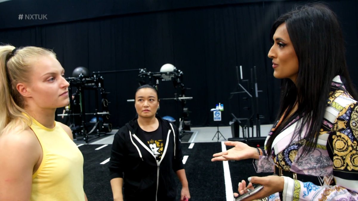 NXTUK_Legacy's tweet photo. Sept. 30, 2021:
At BT Sport Studios, video was shown from earlier in the day of Jinny interrupting a training session at the UK Performance Center to tell Millie McKenzie that she will always be second fiddle to Meiko Satomura. #NXTUK
πΈ WWE https://t.co/AUcLSzCaFp