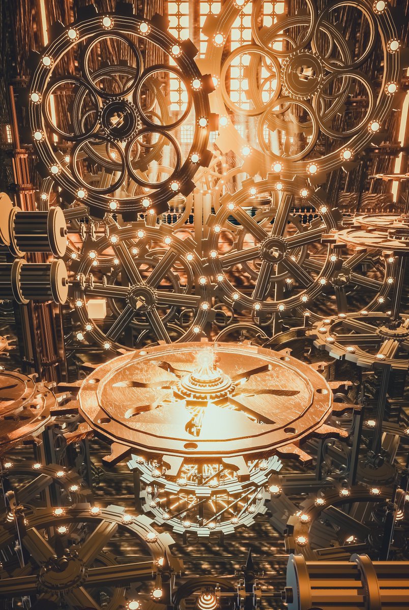 Neomance's tweet photo. The World Of Endlessly Spinning Clockworks
果てしなく回り続ける時計仕掛けの世界

World : 時の心臓
Author : HAKUSEKIREI（怜）

#VRChat_world紹介 #Neo写真 https://t.co/9mWOuiBjtz
