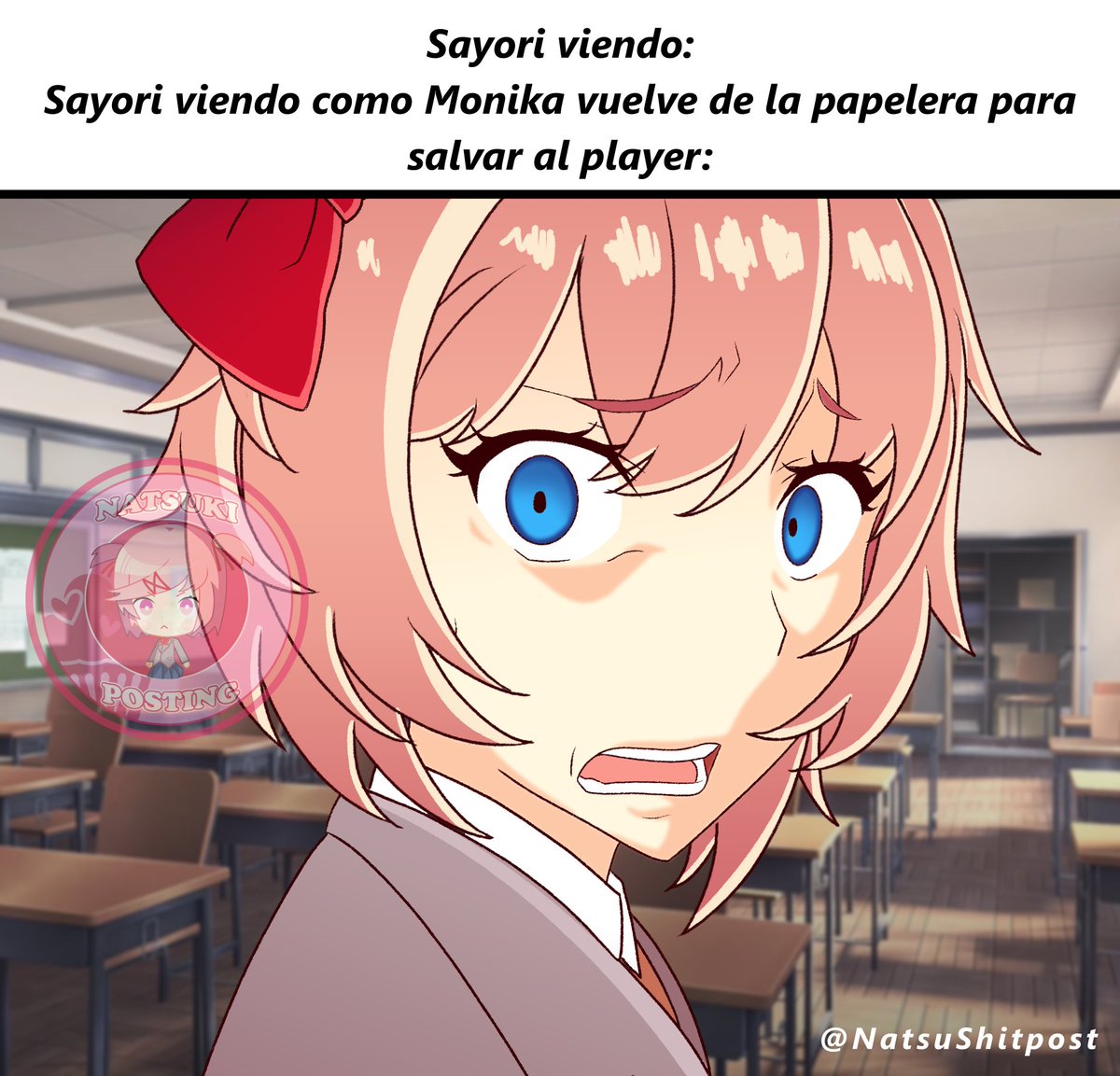 NatsuShitpost's tweet photo. Otro curi gente! 👻✏️
Se divide en dos partes, al rato subo la otra xd
(1/2)

#DokiDokiLiteratureClub #DDLC #meme #curi https://t.co/JDPodCJtbn
