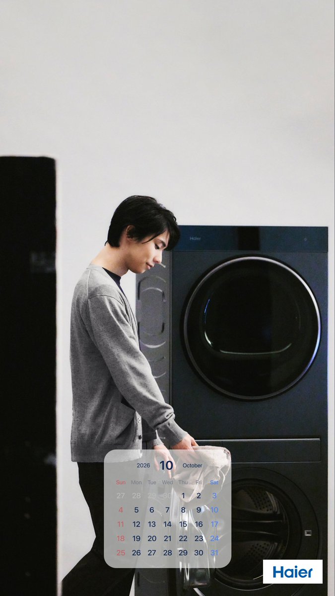 HaierJapan's tweet photo. ＼🎃10月カレンダー🎃／

今月の『#羽生結弦 さんオフショット壁紙カレンダー』はこちら✨️

柔らかな雰囲気の羽生さんを壁紙にして、ぜひ癒やされてくださいね🍁

#Haier
#Haier_YUZU https://t.co/OhLzYsLlaZ