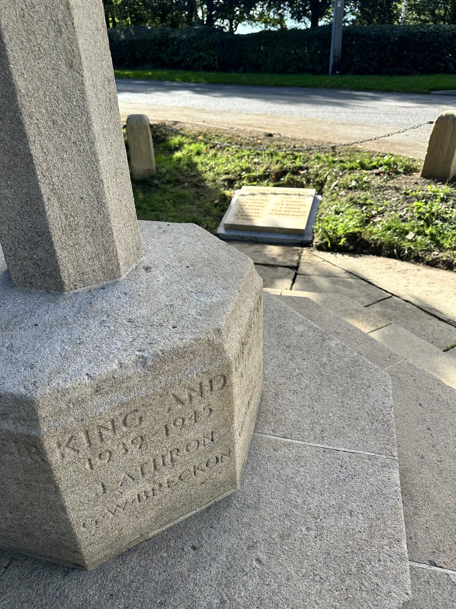 VCTrust's tweet photo. Earlier this year we cleaned the Clayton memorial and advised on how to ensure the names on were best maintained.

Today we placed a plaque next to the memorial bearing the names of those who gave their lives in two world wars to maintain the integrity of the original engraving. https://t.co/mBdKYbqnGC