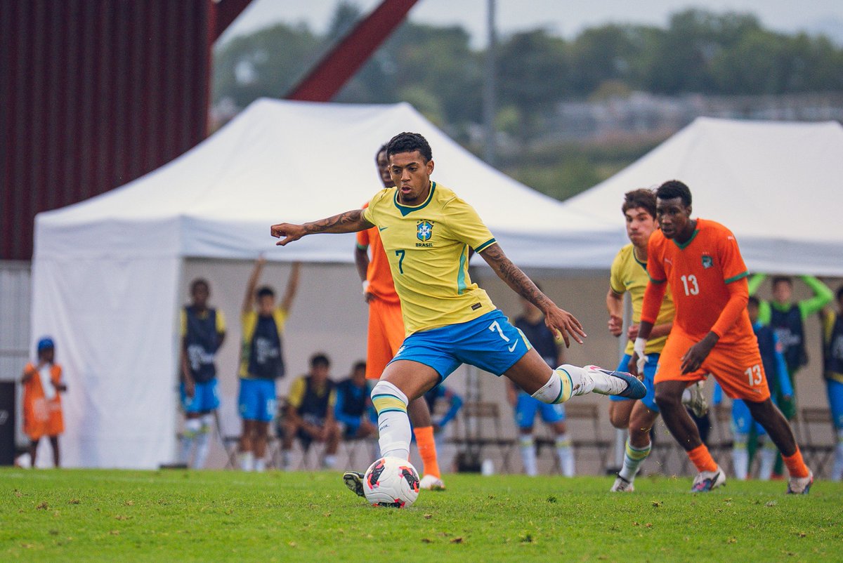 ecbahia's tweet photo. 🇧🇷 4º gol em 3 jogos! Kauê Furquim balançou as redes novamente pela seleção brasileira sub-17, hoje no triunfo sobre Costa do Marfim, por 2 a 1, na Suíça. #PivetesDeAço #BBMP https://t.co/cIIuU09f97