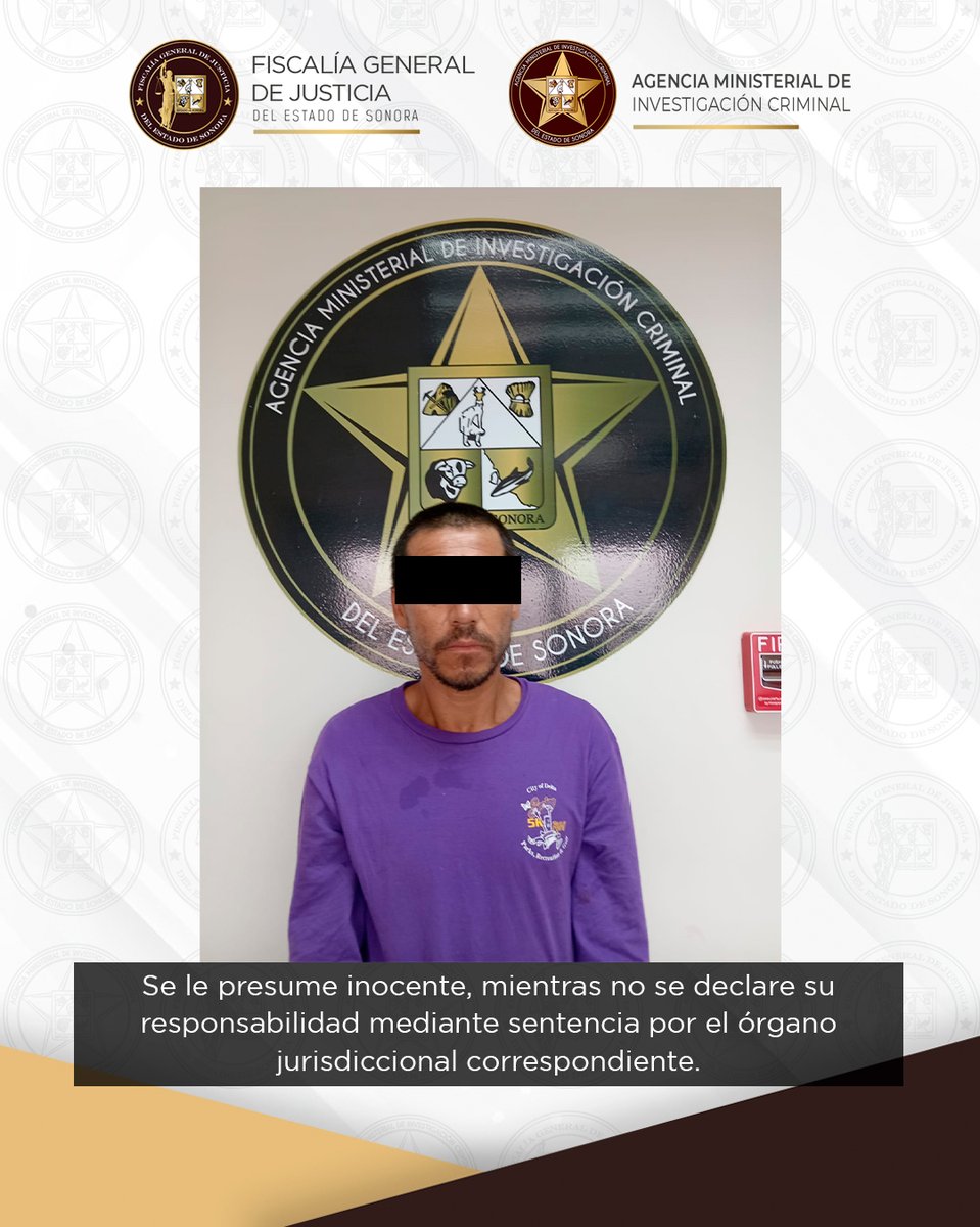 fgjesonora's tweet photo. Queda Luis Alberto "N" vinculado a proceso y en prisión preventiva por feminicidio en Miguel Alemán

Hermosillo, Sonora, 30 de septiembre de 2026.- La Fiscalía General de Justicia del Estado de Sonora (FGJES) obtuvo la vinculación a proceso de Luis Alberto “N”, de 38 años, por su probable responsabilidad en el feminicidio de Diana Lizeth “N”, de 38, ocurrido en el Poblado Miguel Alemán, municipio de Hermosillo, Sonora.

Durante la audiencia inicial por orden de aprehensión ejecutada, el Ministerio Público formuló imputación ante el Juzgado Oral de lo Penal, donde se resolvió vincularlo a proceso e imponerle la medida cautelar de prisión preventiva justificada.

La investigación, desarrollada con perspectiva de género por la Vicefiscalía de Feminicidios y Delitos por Razones de Género y Grupos Vulnerables, establece que los hechos ocurrieron entre el 25 y la madrugada del 26 de septiembre, en un domicilio de la colonia Las Palmas, donde la víctima se encontraba con el imputado, con quien mantenía una relación sentimental.

De acuerdo con los datos de prueba, Luis Alberto “N” habría ejercido violencia física contra la víctima y provocado su muerte por asfixia por estrangulamiento, para posteriormente abandonar su cuerpo.

Diana Lizeth “N” fue localizada sin vida el 26 de septiembre, envuelta en plástico negro con una cobija, lo que dio inicio a los actos de investigación.

La orden de aprehensión fue cumplimentada por reclusión por elementos de la Agencia Ministerial de Investigación Criminal (AMIC) en el Centro de Reinserción Social (CERESO) Uno de Hermosillo, donde el imputado permanecía internado desde el 29 de septiembre por un diverso proceso relacionado con el delito contra la salud en su modalidad de narcomenudeo.

La FGJES continuará las acciones de investigación y litigación con perspectiva de género para procurar justicia por la muerte de Diana Lizeth “N”, con respeto a los derechos de las víctimas y evitando su revictimización.