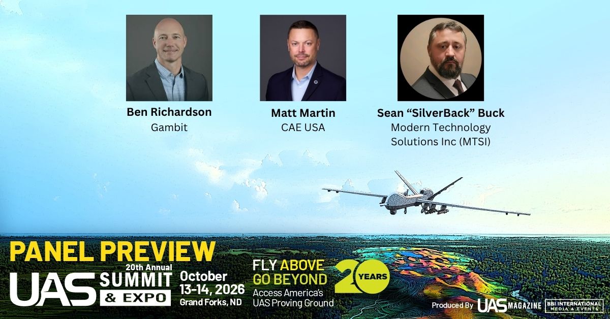 UASMagazine's tweet photo. #UASS26 Panel Preview: Trusted Autonomy for Modern Military Operations. Featuring speakers from @GambitDefense, CAE USA, and @MTSI_VA. 

View the full agenda at https://t.co/gO9rFkDNh9. https://t.co/111gx1qy5A