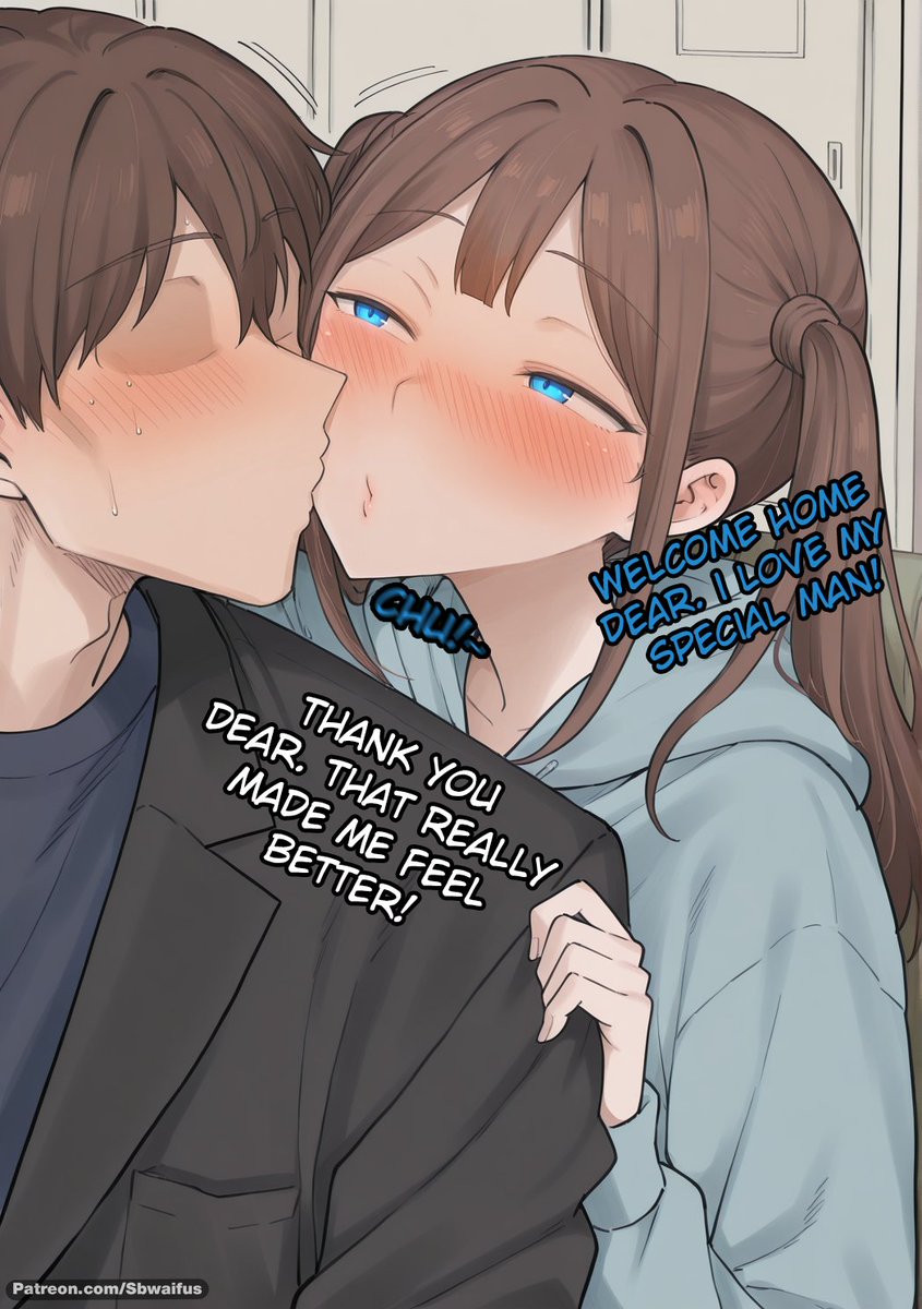 SBwaifus's tweet photo. Tsubame’s boyfriend is home. Time for the final step. She puts cucky in the closet and makes him promise not to open his eyes until she says so. What’s she got planned?

Find the full comic at: https://t.co/w4z7R25WV0 https://t.co/HLLEtGrF5Y
