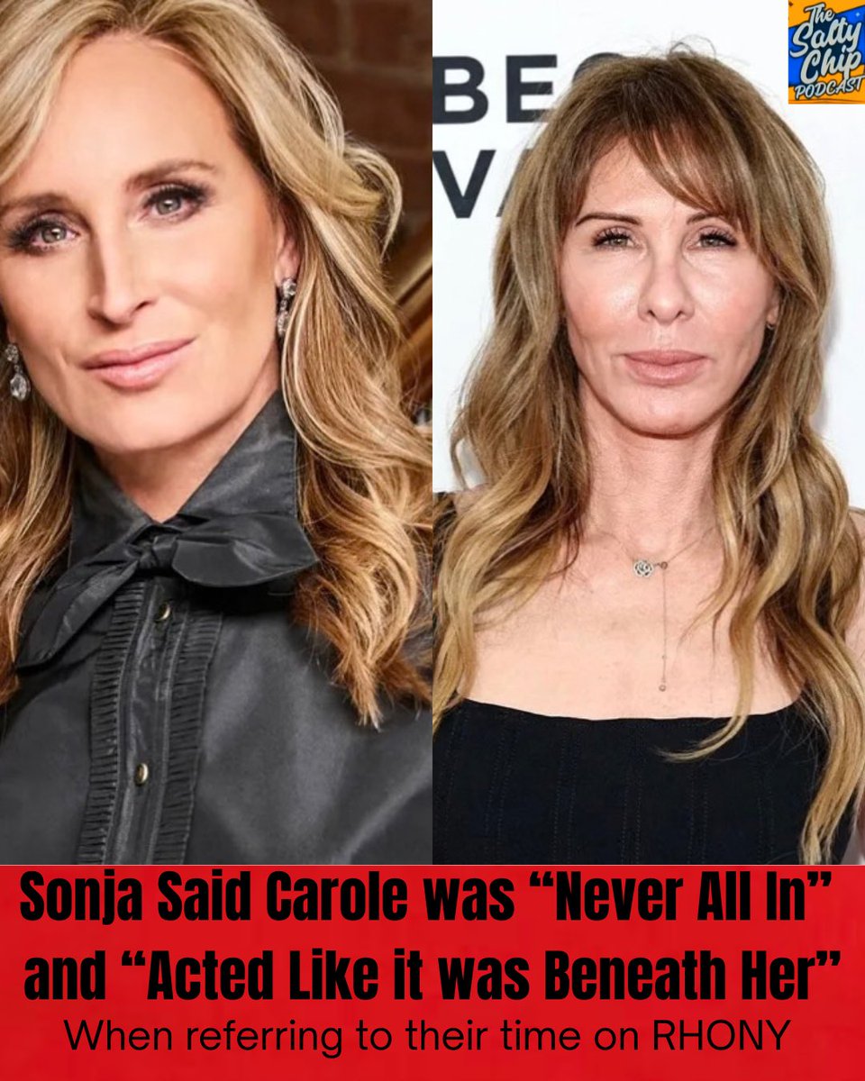 TheSaltyChipPod's tweet photo. On a recent Call Her Daddy episode, Sonja &amp; Luann were SHOCKED to hear Carole was coming back to RHONY.  #rhony #bravo #realitytv #bravotv #realityshow https://t.co/53c4MY7bRm